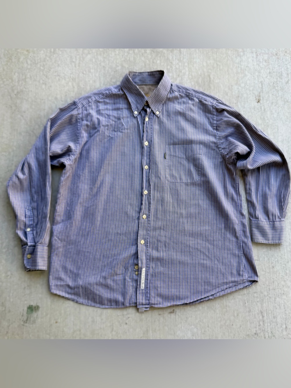 Barnour Sporting Tattersall Shirt Men Size XL Cotton Check Button Up